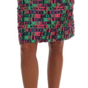 Elegant Jacquard High Waist Pencil Skirt