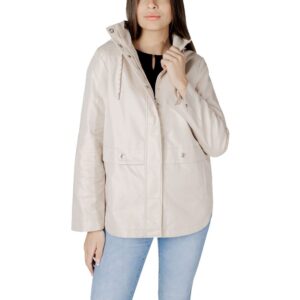 Beige Cotton Jackets & Coat