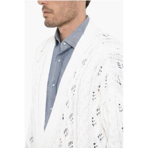 V-Neck Cable Knit Cardigan