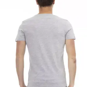 Gray Cotton Men T-Shirt