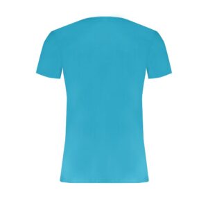 Light Blue Cotton Men T-Shirt