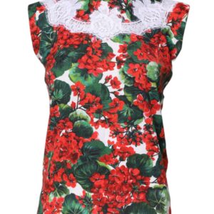 Multicolor Floral Lace Sleeveless Tank Top