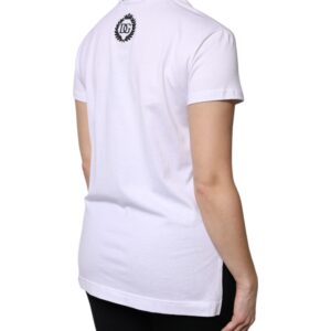 White Necklace Cotton Short Sleeve T-shirt