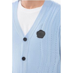 Cotton Blend Cable Knit Cardigan