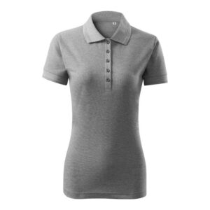 Women's Pique Polo Free Polo Shirt (Dark Grey Melange)