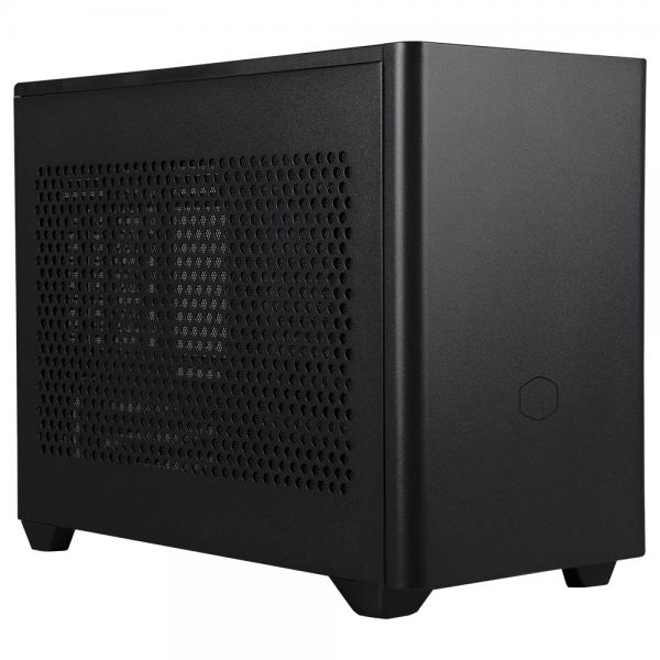 Cooler master masterbox nr200p mini computer case itx - pannello laterale in vetro temperato, opzioni di raffreddamento superiori, display gpu verticale, accessibilita` 360 gradi senza attrezzi - nero