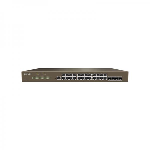 Tenda teg5328f switch di rete gestito l3 gigabit ethernet 10-100-1000 1u nero