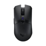 Asus tuf gaming m4 wireless, mouse gaming, super leggero, sensore ottico 12000 dpi, 6 tasti programmabili, scocca in pbt, trattamento asus antibacterial guard, cavo tuf gaming paracord, nero