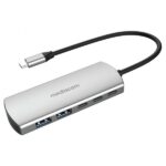 Mediacom md-c324 hub usb-c 2 porte usb plus 2 porte usb power delivery alluminio