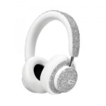 Urbanista miami crystal edition cuffie con microfono integrato wireless bluetooth 50 ore di riproduzione cancellazione rumori attiva bianco con cristalli swarovski