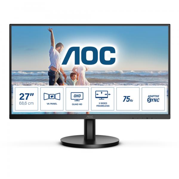 Aoc q27b3ma led display 27`` 2560x1440 pixel quad hd nero