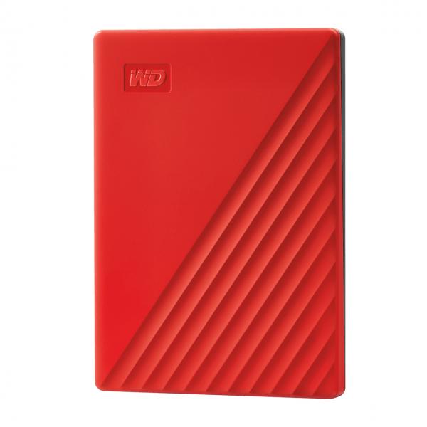 Wd my passport hard disk portatile con protezione tramite password e software di backup automatico compatibile con pc xbox e ps4 4tb rosso