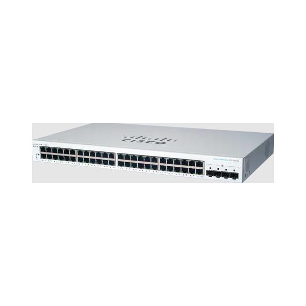 Cisco cbs220-48t-4g switch di rete gestito 48 porte l2 gigabit ethernet 10-100-1000 1u bianco