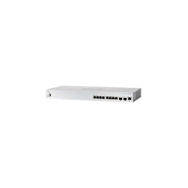 Cisco business 350 series cbs350-8xt-eu switch gestito l3 6 x 10gbase-t + 2 x combo 10 gigabit sfp+/rj-45 montabile su rack