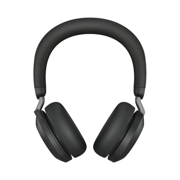 Jabra evolve2 75 cuffie wireless con base di ricarica e 8 microfoni adattatore bluetooth usb-a compatibilita` uc nero