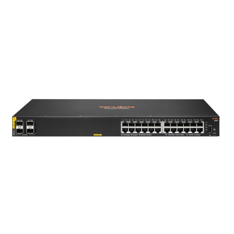 Hp enterprise aruba 6000 24g class4 poe 4sfp 370w gestito l3 gigabit ethernet 10-100-1000 supporto power over ethernet 1u