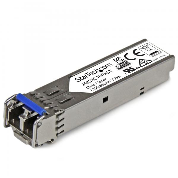 Startech modulo ricetrasmettitore transceiver sfp in fibra - compatabile hp j4858c - mm lc con ddm - 550 m - 10 unita`
