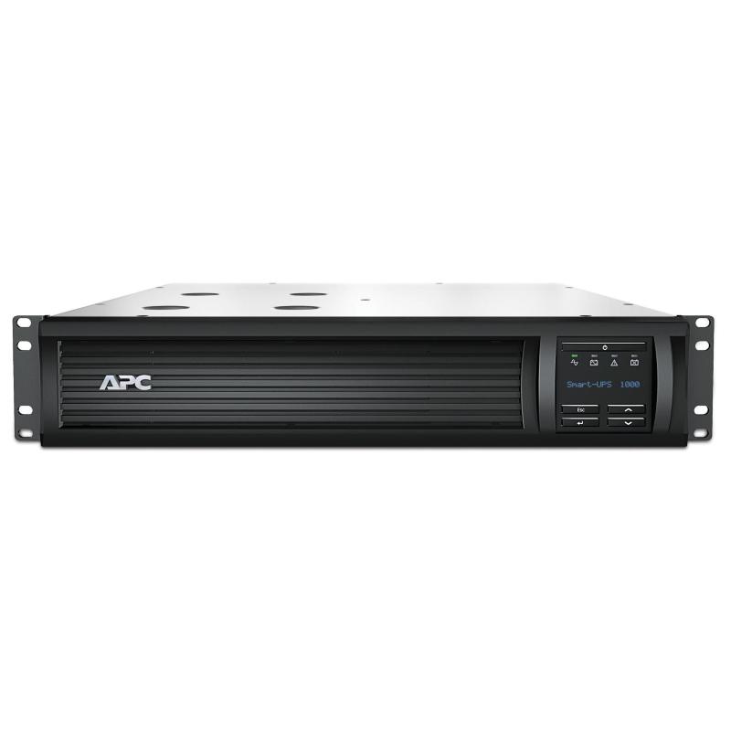 Apc smt1000rmi2u smart ups 1000 lcd 1.000va 700 w rs-232 usb connettori uscita 4 x iec 60320 c13