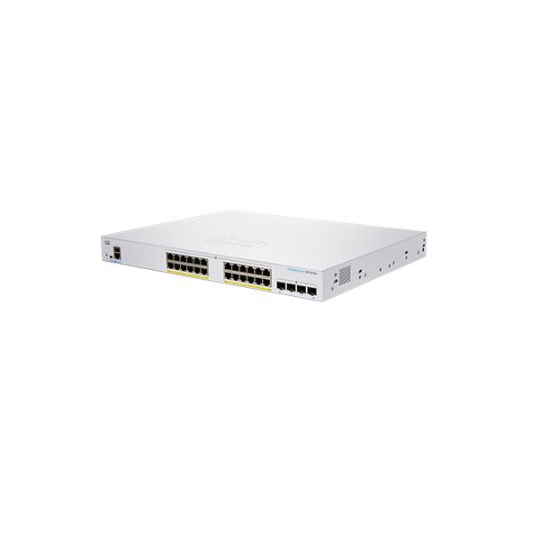 Cisco business 350 series cbs350-24fp-4x-eu switch gestito l3 24 x 10/100/1000 (poe+) + 4 x 10 gigabit sfp+ poe+ (370 w) montabile su rack