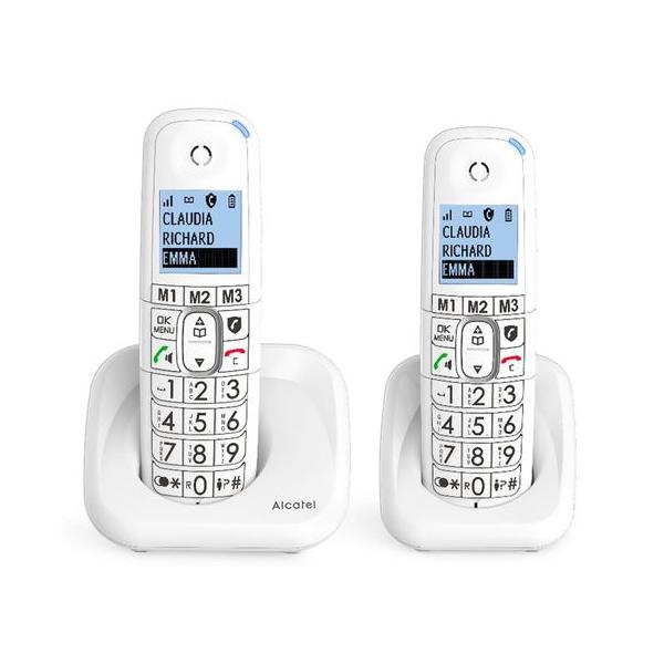 Alcatel xl785 duo telefono analogico/dect cordless con vivavoce funzione smart 30 minuti di segreteria telefonica funzione vip 3 tasti memoria diretta bianco