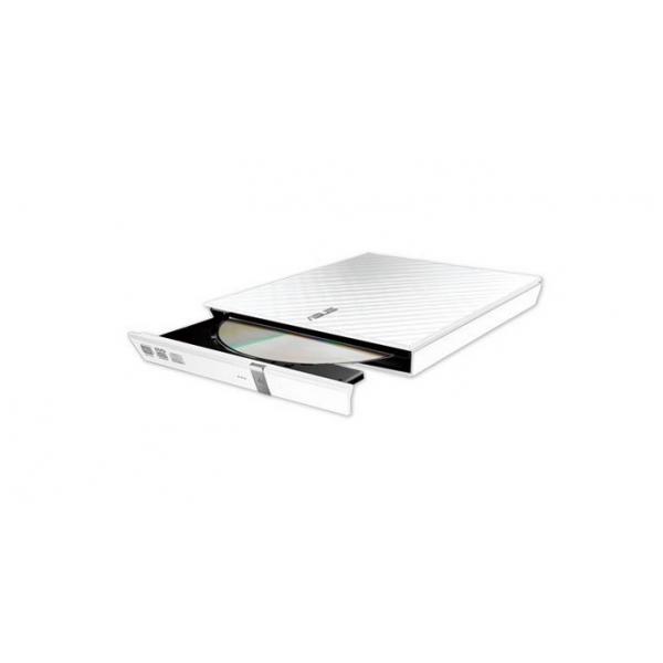 Asus sdrw-08d2s-u lite masterizzatore dvd slim esterno 8x usb con supporto m-disc mac os e windows support bianco
