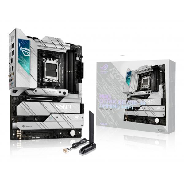 Asus rog strix x670e-a gaming wifi scheda madre amd am5 (ryzen 7000, atx, memoria ddr5, 4x m.2, usb 3.2 gen 2x2, pcie 5.0, q-release, m.2 backplate, wifi 6e, aura sync)