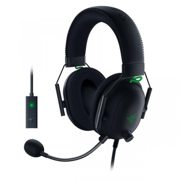 Razer blackshark v2 con scheda audio usb - cuffie da gioco premium esports cablate multipiattaforma driver da 50 mm cancellazione passiva con pc mac ps4 xbox one switch