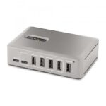 Startech.com hub usb-c 3.0 a 10 porte multipresa usb type-c con cavo di bloccaggio certificato usb-if da 1mt