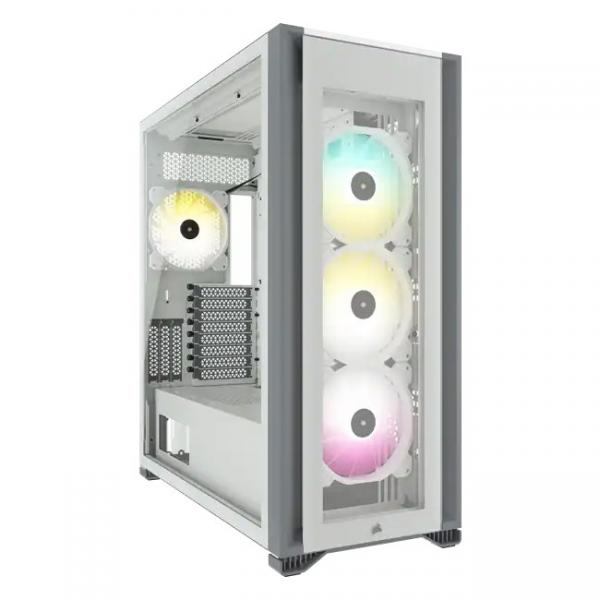 Corsair icue 7000x case full tower rgb atx minitx matx atx e-atx 3xpannello vetro temperato 4xventole 140mm white
