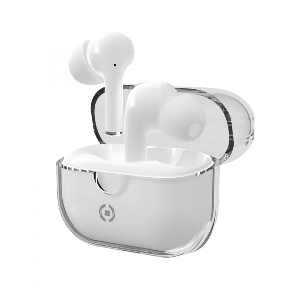 Celly auricolari true wireless in-ear trasparente/nero