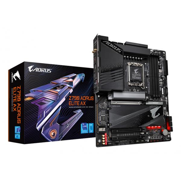Gigabyte z790 aorus elite ax scheda madre intel lga 1700 ddr5-sdram 128 gb pci express 4.0 sata iii m.2 usb-a usb-c