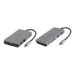 Mediacom md-c318 docking station power delivery 100 w 2 x usb-a 3.0 - 1 x usb-c 100 w - 2 x hdmi - 1 x rj-45 gigabit ethenet - 1 x vga - 1 sd memory - 1 x micro sd