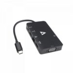 V7 adattatore usb c nero usb c a usb 3.0 rj45 hdmi vga