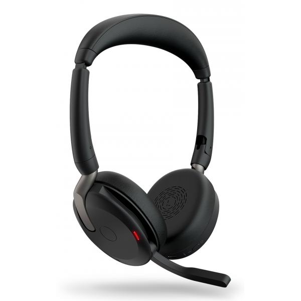 Jabra evolve2 65 flex uc stereo cuffie con microfono over ear bluetooth usb-c nero ottimizzato per uc