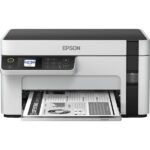 Epson ecotank et-m2120 stampante multifunzione monocromatica 3-in-1 (stampa, copia, scansione), flaconi inchiostro inclusi rendimento nero fino a 5000 pagine, schermo lcd, wi-fi