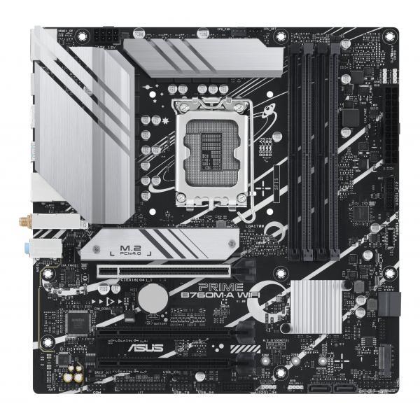 MB Asus 1700 Intel PRIME B760M-A WIFI- PCIe4- 2xM.2- 4xDDR5- DP- 2xHDMI- SATA6- USB3.2 Gen2 & Gen1- mATX