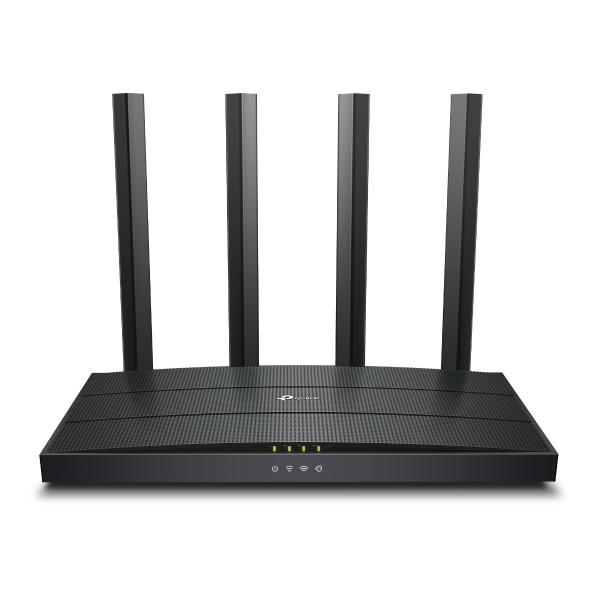 TP-LINK Router Wi-Fi 6 AX1500 300 Mbps at 2.4 GHz + 1201Mbps at 5 GHz- 4× Antennas- 1GHz Dual Core CPU- 1× Gigabit WAN Port