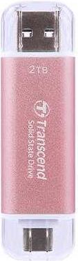 Transcend ESD310P - SSD - 2TB - extern (tragbar) - USB 3,2 Gen 2x1 (USB-C Steckverbinder) - pink (TS2TESD310P)