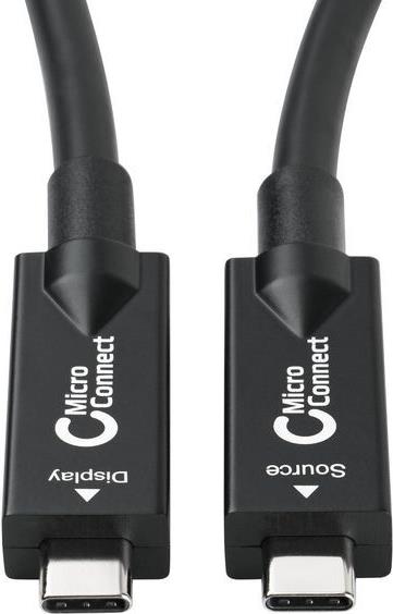 MicroConnect - USB-Kabel - 24 pin USB-C (M) zu 24 pin USB-C (M) - USB 3,2 Gen 2 - 15,0m - Schwarz (USB3.2CC15OP)