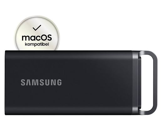 Samsung T5 Evo MU-PH4T0S - SSD - verschlüsselt - 4TB - extern (tragbar) - USB 3,2 Gen 1 (USB-C Steckverbinder) - 256-Bit-AES - Schwarz (MU-PH4T0S/EU)