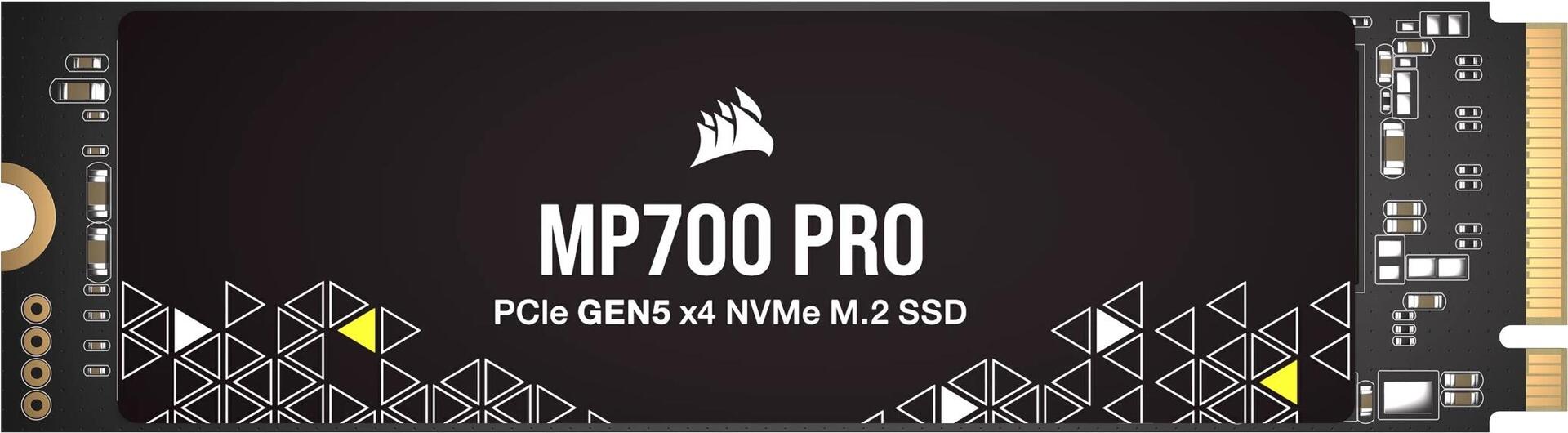 CORSAIR MP700 PRO - SSD - 1TB - intern - M.2 2280 - PCI Express 5,0 x4 (NVMe) - 256-Bit-AES (CSSD-F1000GBMP700PNH)
