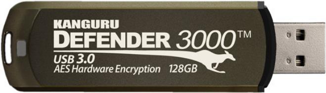 Kanguru Encrypted Defender 3000 - USB-Flash-Laufwerk - verschlüsselt - 32 GB - USB 3.2 Gen 1 - FIPS 140-2 Level 3 - TAA-konform (KDF3000-32G)
