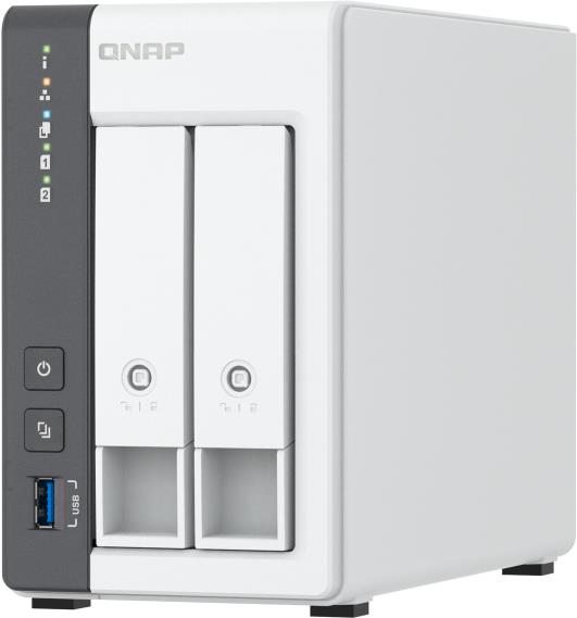 QNAP TS-216G - NAS-Server - 2 Schächte - SATA 6Gb/s - RAID JBOD, 0, 1 - RAM 4GB - 2,5 Gigabit Ethernet - iSCSI Support (TS-216G)