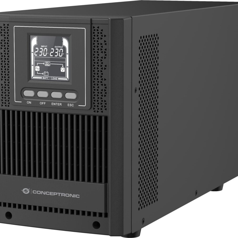 Conceptronic ZEUS52E2K 2000VA 1800W Online Tower USV - IEC - Doppelwandler (Online) - 2 kVA - 1800 W - Sine - 220 V - 240 V (ZEUS52E2K)