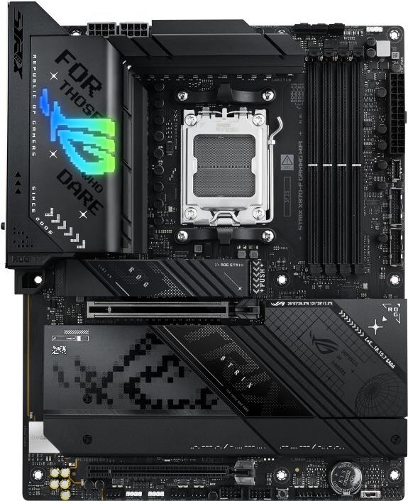 ASUS ROG STRIX X870-F GAMING WIFI - Motherboard - ATX - Socket AM5 - AMD X870 Chipsatz - USB4, USB 3,2 Gen 2, USB-C 3,2 Gen2, USB 3,2 Gen 1, USB-C 3,2 Gen 2x2 - Wi-Fi 7, 2,5 Gigabit LAN, Bluetooth - Onboard-Grafik (CPU erforderlich) - HD Audio (8-Kanal) (90MB1IV0-M0EAY0)