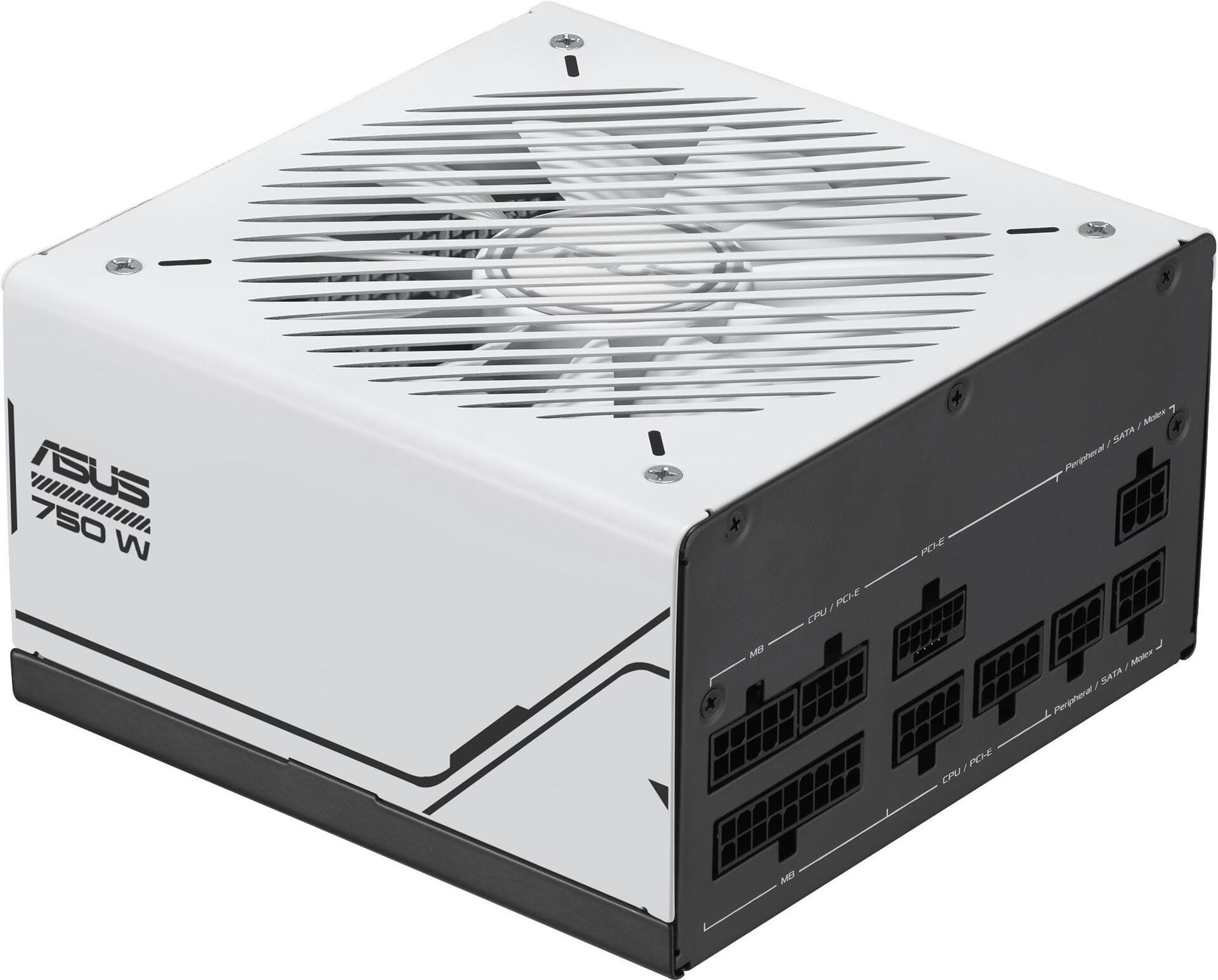 ASUS PRIME - Netzteil (intern) - ATX12V 3,0 - EPS12V - 80 PLUS Gold - Wechselstrom 100-240 V - 750 Watt - aktive PFC - Schwarz, weiß (90YE00U1-B0NA00)
