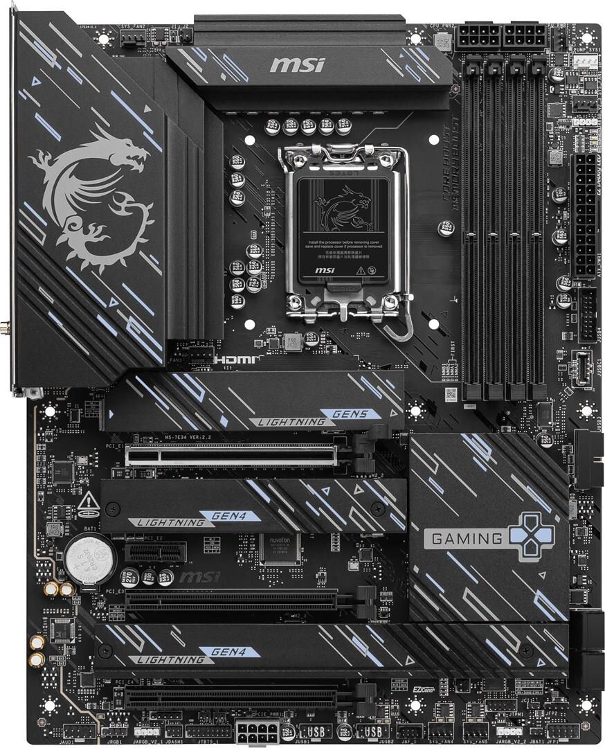 MSI Z890 GAMING PLUS WIFI - Motherboard - ATX - LGA1851-Sockel - Z890 Chipsatz - USB-C 3,2 Gen 2x2, USB-C 3,2 Gen2, USB 3,2 Gen 1, USB 3,2 Gen 2 - 5 Gigabit Ethernet, Wi-Fi 7, Bluetooth - Onboard-Grafik (CPU erforderlich) - HD Audio (8-Kanal) (7E34-002R)