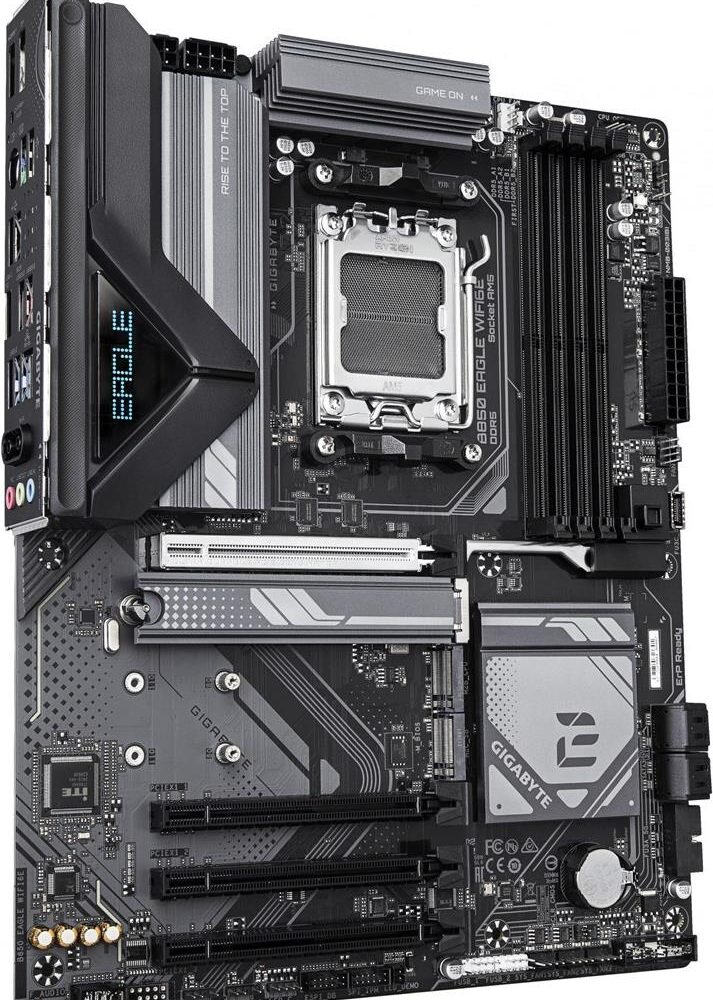 GIGABYTE B850 EAGLE WIFI6E Motherboard - AMD Ryzen 9000 Serie CPUs, 8+2+2 Phasen digitales VRM, bis zu 8200MHz DDR5 (OC), 1xPCIe 5.0 + 2xPCIe 4.0 M.2, GbE LAN, WIFI 6E, USB 3.2 Gen 2 (B850 EAGLE WIFI6E)