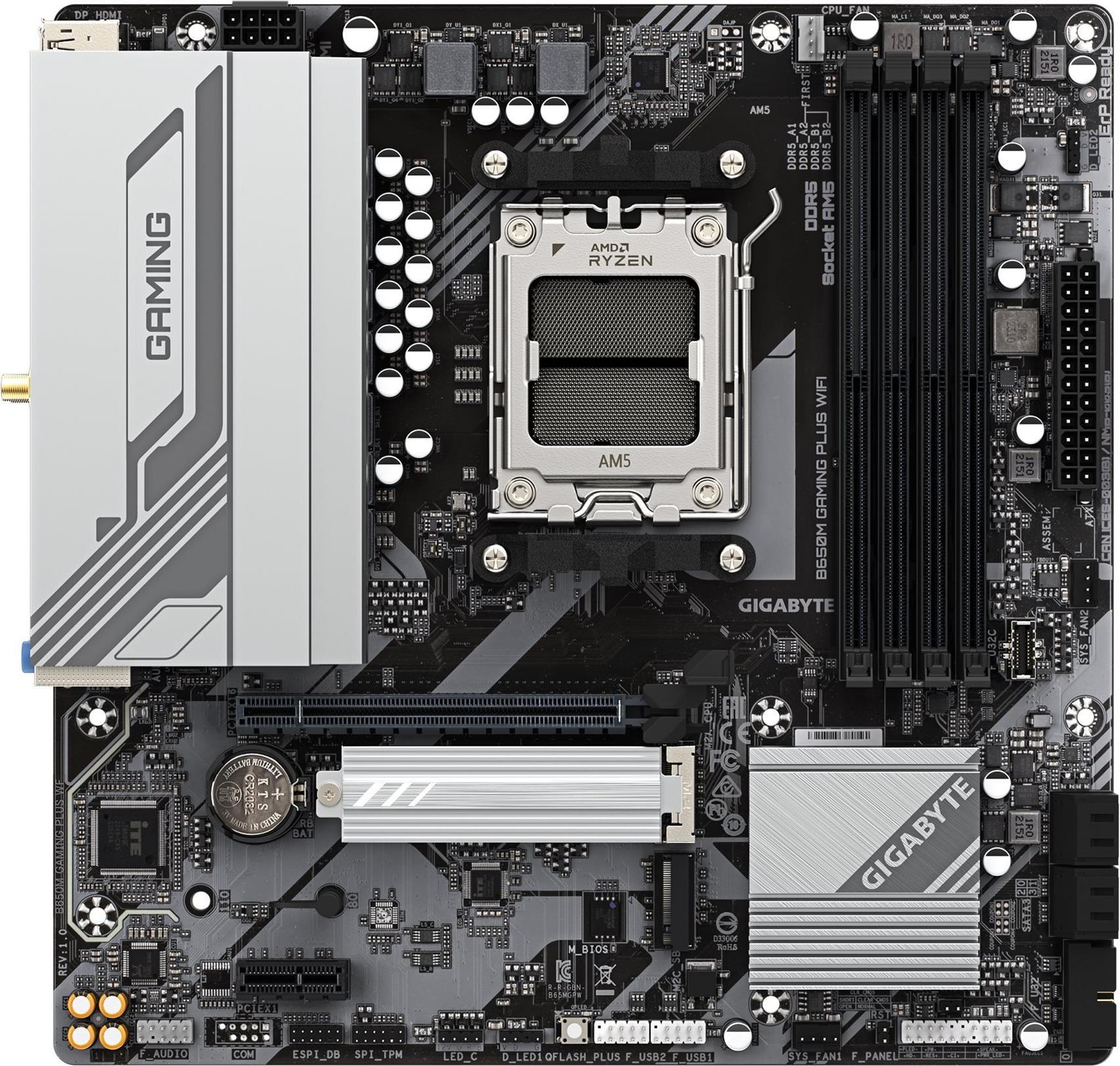 Gigabyte B650M Gaming Plus WF B650 AM5 mATX DDR5 - AMD Sockel AM5 (Ryzen Zen4) - Micro/Mini/Flex-ATX (B650M Gaming Plus WF)