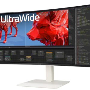 LG UltraWide 38BR85QC-W Monitor 95,29cm (37,5 Zoll) - QHD+, IPS, 1ms, 144Hz, HDMI, DisplayPort, USB-Hub, Ethernet [Energieklasse F] (38BR85QC-W.AEU)
